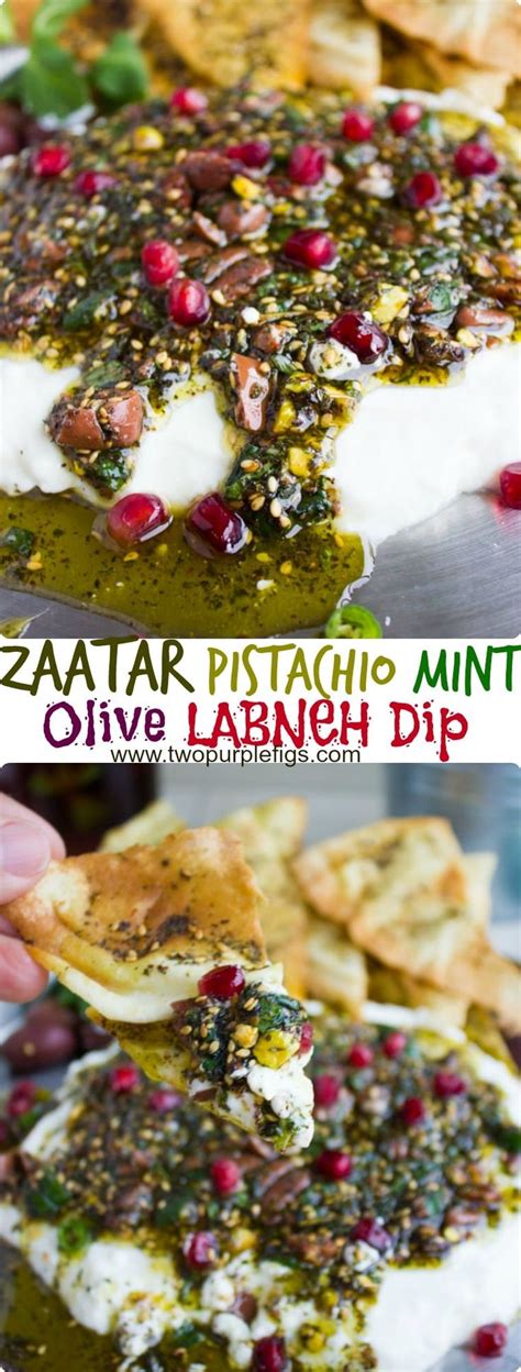 Easy Mediterranean Labneh Dip With Zaatar Pistachio Mint Topping A