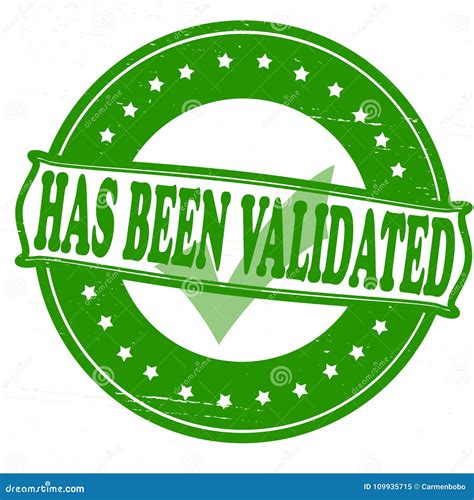 Has Been Validated Stock Illustration Illustration Of Validate 109935715