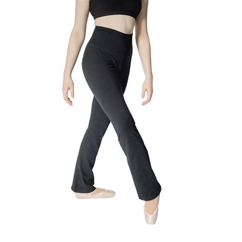 Roll Down Contrast Waistband Jazz Dance Pants For Ladies And Girls Highwaisted Jazz Dance Pants