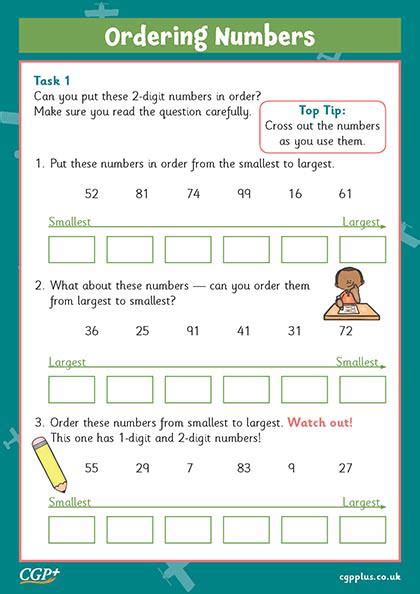 Ordering Numbers Year Cgp Plus Worksheets Library