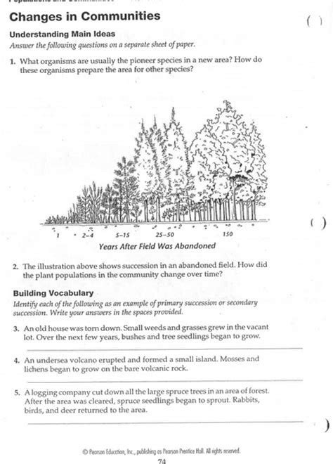 Succession Worksheet Kesler Science Answer Key