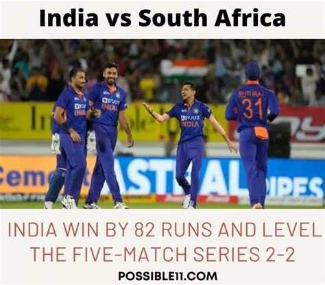 Ind Vs Sa 4th T20 2022 Highlights India Beat South Africa By 82 Runs