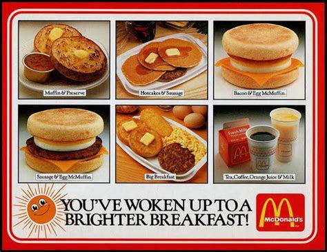 Mcdonald S Breakfast Menu From The S R Nostalgia