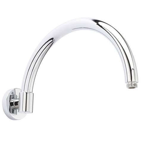 Hudson Reed Curved Wall Mounted Shower Arm Chrome Arm At