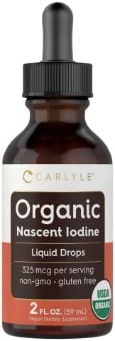 Amazon Codeage USDA Organic Iodine Drops 250 Mcg 1 Year