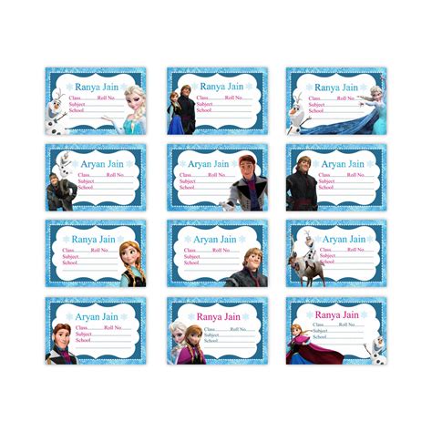 Frozen Inspired Book Name Labels – PRETTY UR PARTY