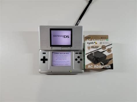 Nintendo Ds Fat Original Ntr 001 Console Titanium Silver W Charger