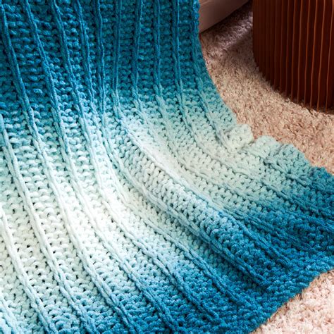 Free Beginner Bernat Phasing Slip Stitch Blanket Knitting Pattern Yarnspirations