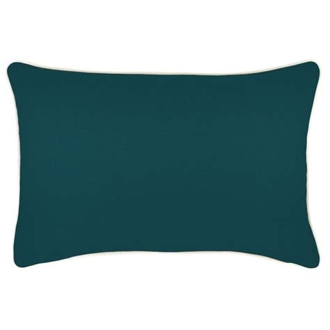 Buy Cushion Cover With Piping Teal 45cm X 45cm Mydeal