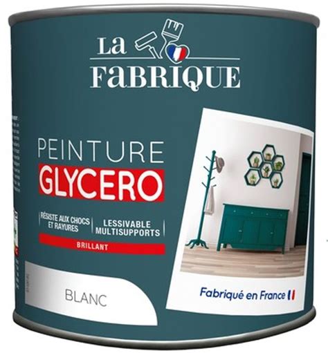 Peinture Glycero BLanc Brillant 500 Ml LA FABRIQUE 1429765