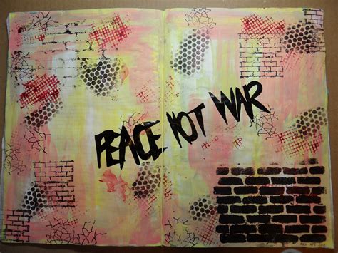 Trishs Artistic Adventures Magazine Art Journal Graffiti Wall