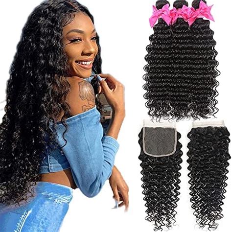 Amazon Brazilian Water Wave Bundles With Closure