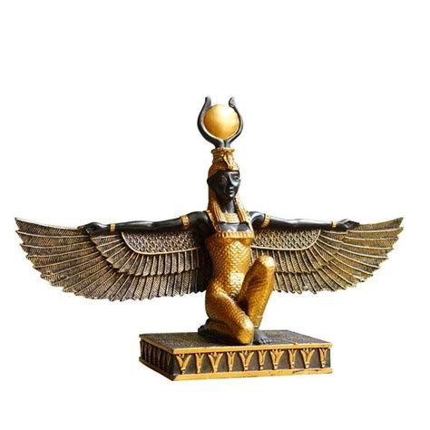 an egyptian statue is shown on a white background