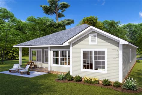 One Story New American Cottage House Plan With Beds Sq Ft