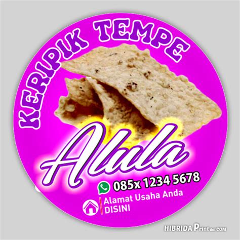 Stiker Label Keripik Tempe Layanan Design Dan Jasa Cetak Hibrida Print