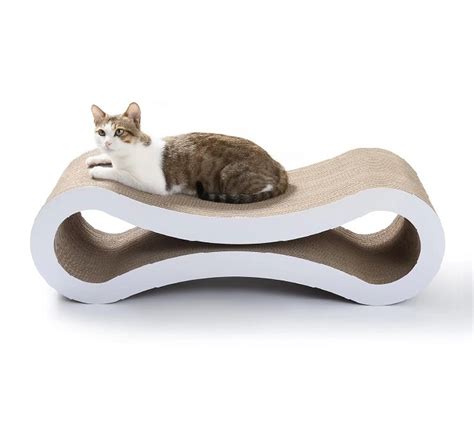 XL Ultimate Corrugated Cardboard Cat Scratcher | White