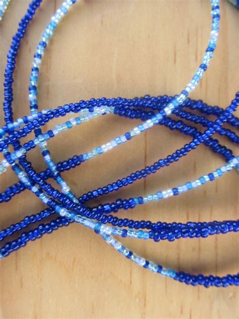 Blue My Mind Strand Waistbeads Royal Waistbeads Clasp Waist Beads