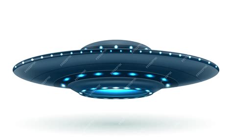 Premium Vector | Ufo space flying saucer alien ship luminous vector ...