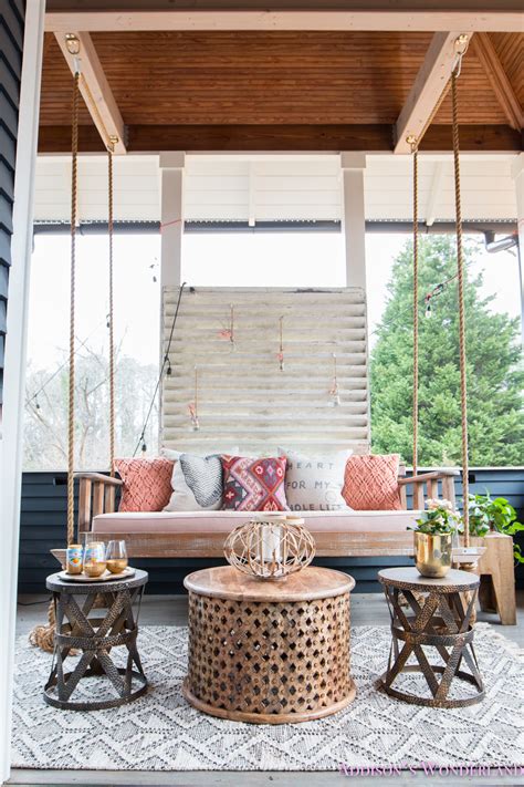 A Spring Refresh And Restyle Of Our Back Porch Hanging Daybed Addison S Wonderland