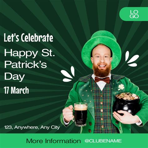 Copy Of Lets Celebrate St Patricks Day Postermywall