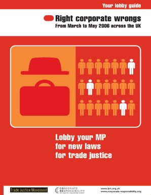 Fillable Online Lobby Your Mp For New Laws For Trade Justice