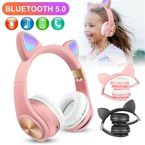 Auricular Orejas De Gato Rgb Bluetooth Playmania