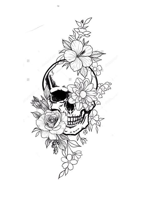 Tattoo in 2022 skull tattoo flowers floral skull tattoos feminine skull ...