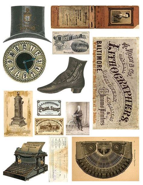 Free Vintage Graphics Collage Sheet No In Vintage Graphics