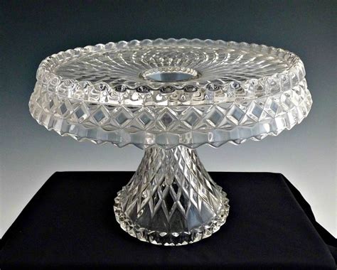 Vintage Glass Cake Stand Virginian By Cambridge Glass Glass Cake Plate Vintage Cake Plates