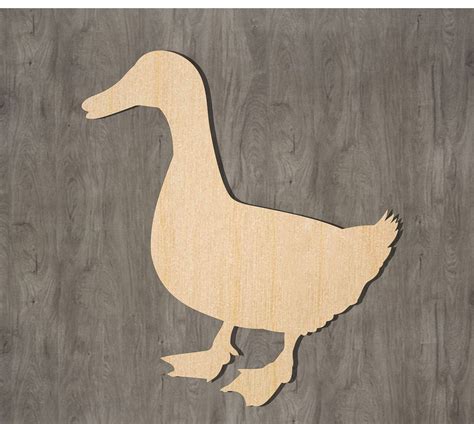 Duck Cutout Unfinished Wood Shape Craft Supply Art Craft Etsy