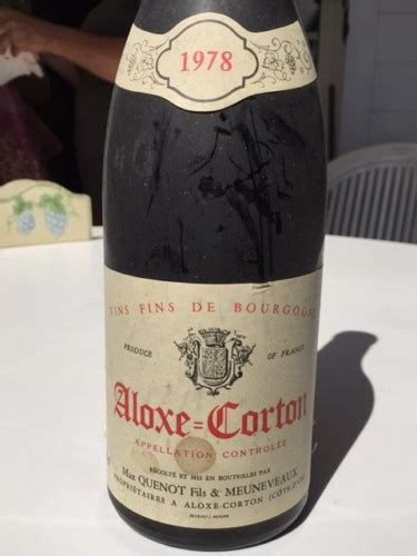 Max Quenot Fils Meuneveaux Aloxe Corton Vivino Australia