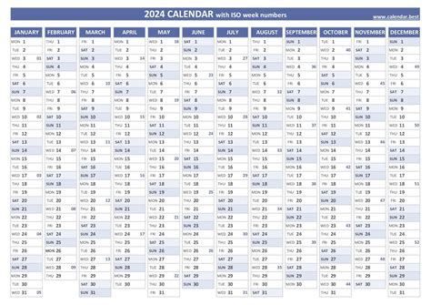 Week Numbered Cal Free Printable Printable Pdf Calendar