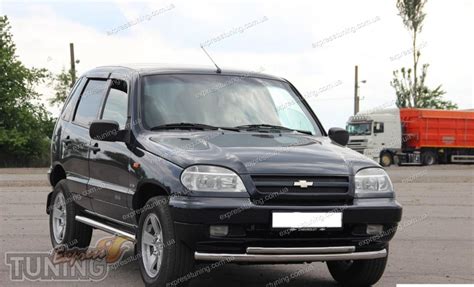 Защитная дуга бампера Chevrolet Niva (защита переднего бампера Шевроле ...
