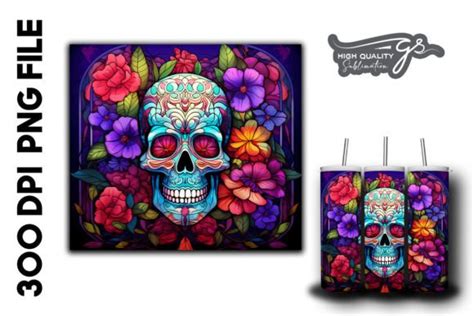 Sugar Skull Stained Glass Bundle Bundle · Creative Fabrica