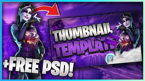 Fortnite Thumbnail Speedart FREE PSD TEMPLATE YouTube