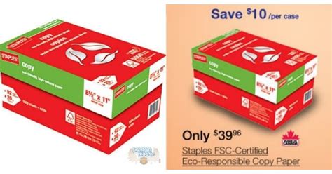 Staples Canada: Staples FSC-Certified Eco-Responsible Copy Paper (5000 ...