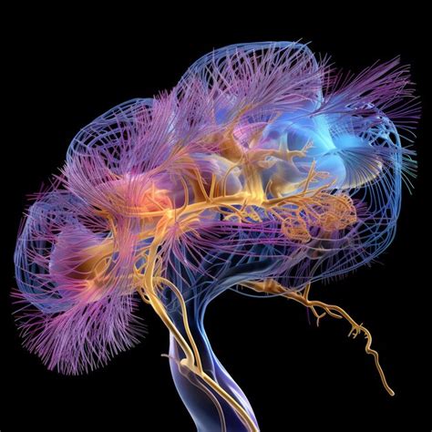 Premium Photo 3d Illustration Of Human Brain Nerve Tracts Based