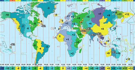 Mapa Del Mundo Detallado Del Vector Con Las Zonas Horarias 53 OFF