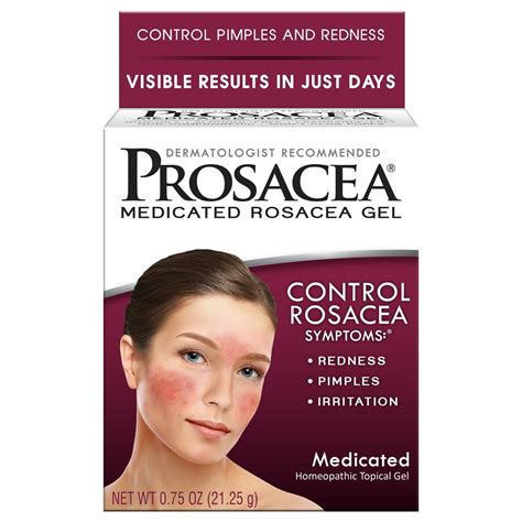 Prosacea Medicated Rosacea Homeopathic Topical Gel 0 75 Oz 2 Pack