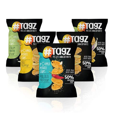 Tagz Popped Potato Chips – Combo 2 (Pack of 5) – Yo Mind