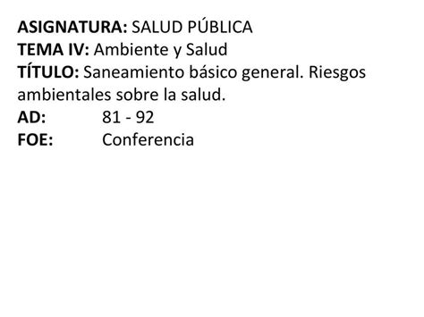 Saneamiento Básico General Riesgos Ambientales sobre la Salud Yoenny