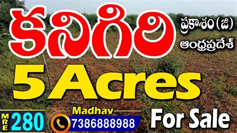 Acre Property Farm Land For Sale Near Kanigiri Prakasam Dt