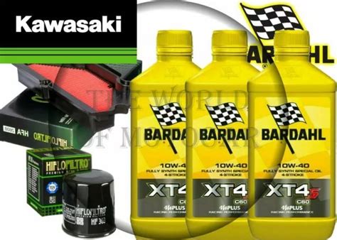 SET ENTRETIEN BARDAHL XT4 S 10W40 Filtre à Huile Air Kawasaki Ninja 650