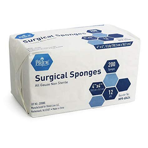 Medpride Gauze Surgical Sponge 4â€x 4â€ 12 Ply Extra Absorbent