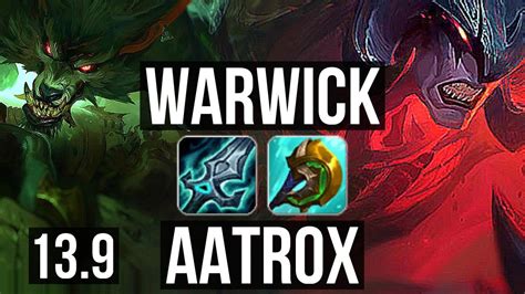 WARWICK Vs AATROX TOP 7 0 1 2 3M Mastery 1100 Games Godlike