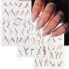 Amazon Noodco Sheets Glitter Gold Line Nail Art Stickers Decals