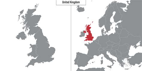 map of United Kingdom and location on Europe map 28648701 Vector Art at ...