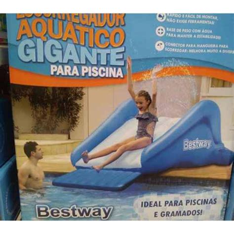 Escorregador de Ar Inflável Bestway Gigante para Piscina Gramado 13533