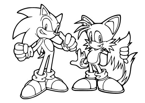 Sonic And Tails Sonic Coloring Pages