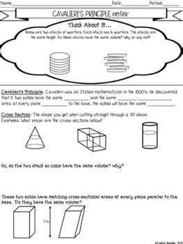 Cavalieri's Principle Worksheet Answers - Basic Math Worksheets Pdf